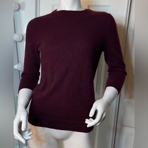 ‼️Cashmere Talbots Rich Burgundy Crew Neck Sweater